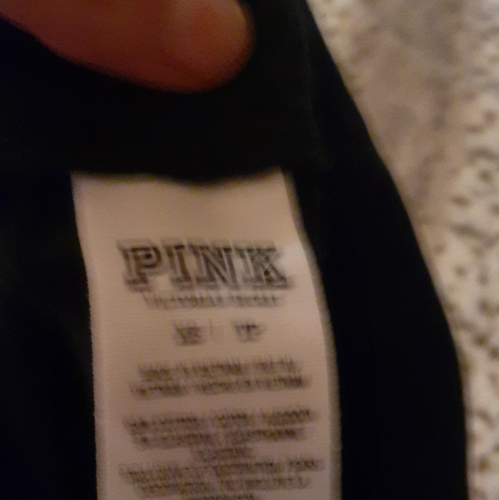 black sz xs  full lengtj vs pink sequin leggings